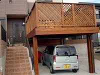 �E�b�h�f�b�L�d�l�̃J�[�|�[�g�u�E�b�h�K���[�W�v �{�H��ʐ^�E�ޗǎs