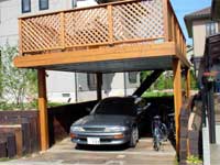 �E�b�h�f�b�L�d�l�̃J�[�|�[�g�u�E�b�h�K���[�W�v �{�H��ʐ^�E�O�c�s